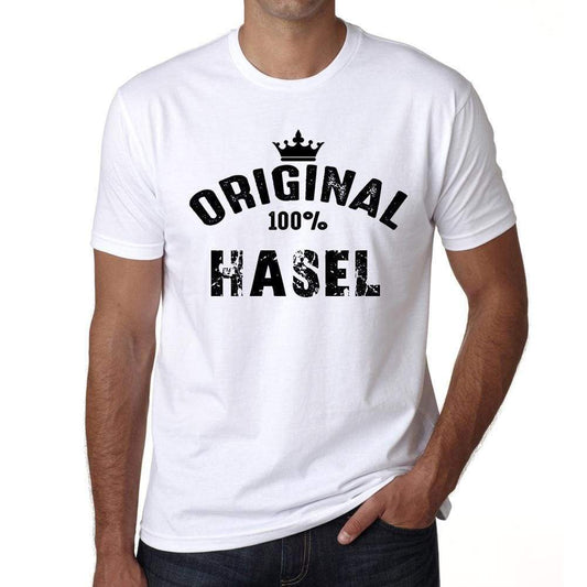 Hasel 100% German City White Mens Short Sleeve Round Neck T-Shirt 00001 - Casual