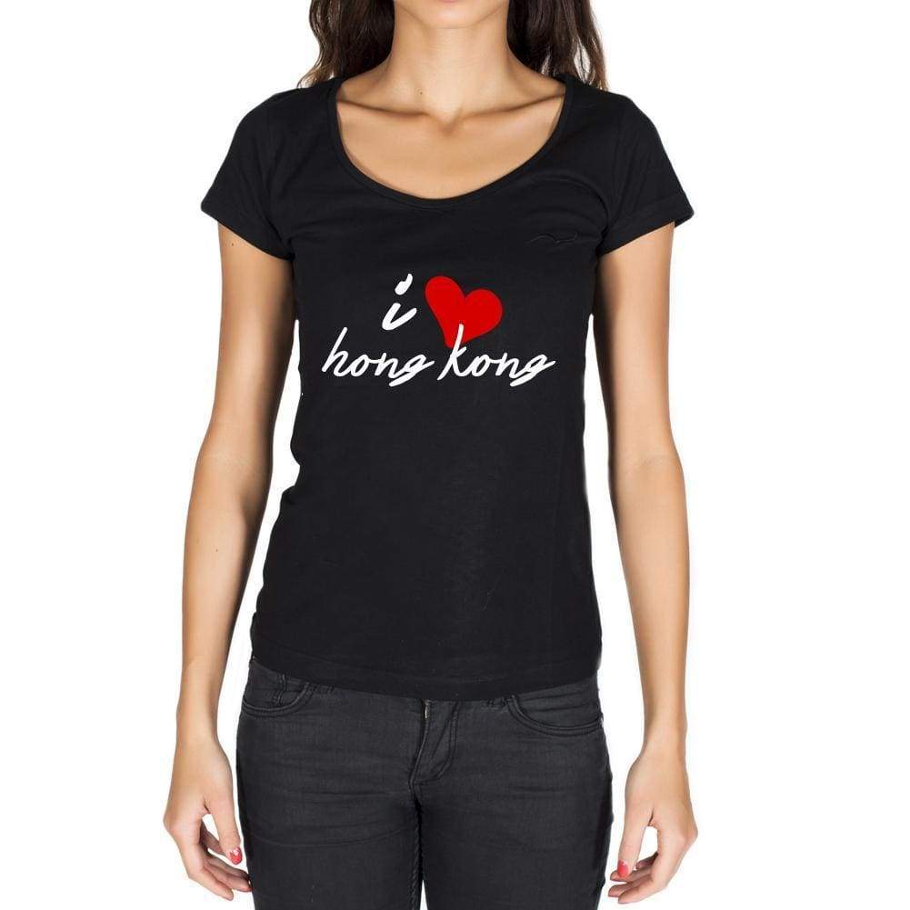 Hong Kong Womens Short Sleeve Round Neck T-Shirt - Casual