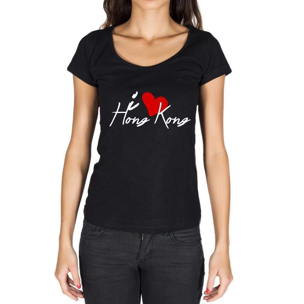 Hong Kong Womens Short Sleeve Round Neck T-Shirt - Casual