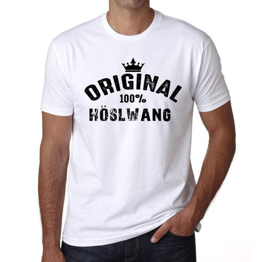 Höslwang 100% German City White Mens Short Sleeve Round Neck T-Shirt 00001 - Casual