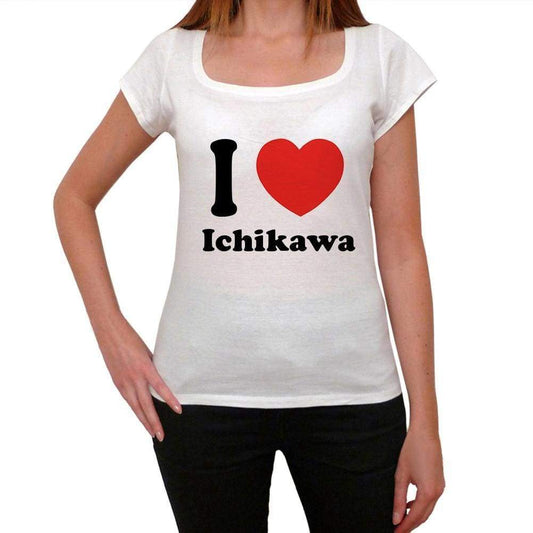 Ichikawa T Shirt Woman Traveling In Visit Ichikawa Womens Short Sleeve Round Neck T-Shirt 00031 - T-Shirt