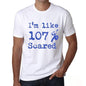 Im Like 100% Scared White Mens Short Sleeve Round Neck T-Shirt Gift T-Shirt 00324 - White / S - Casual