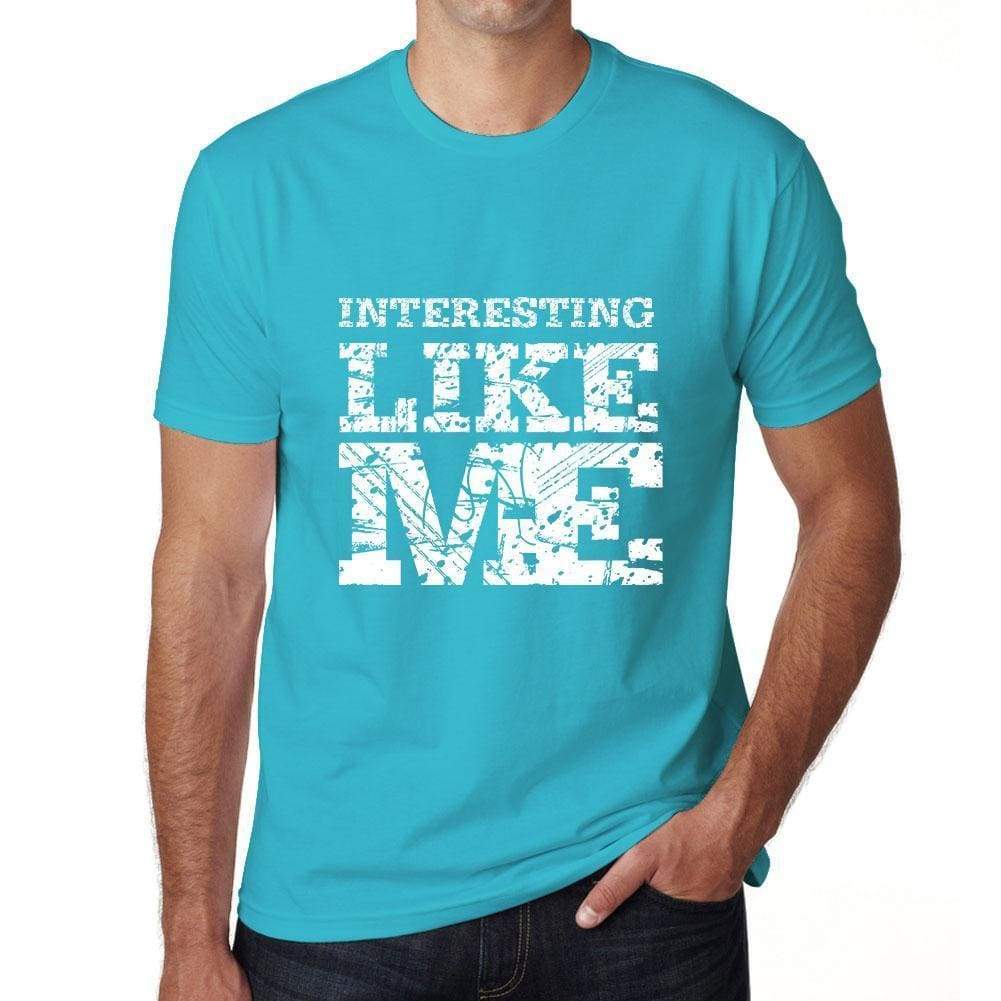 Interesting Like Me Blue Mens Short Sleeve Round Neck T-Shirt - Blue / S - Casual