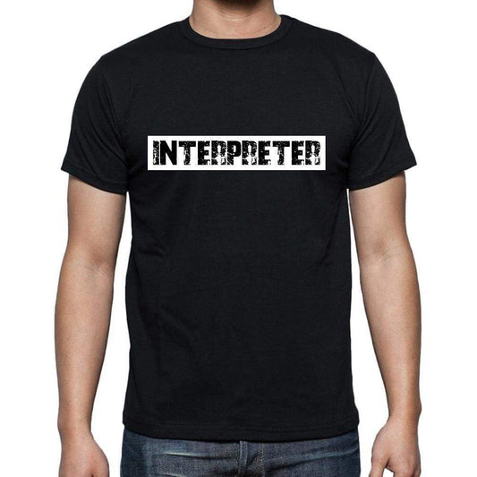 Interpreter T Shirt Mens T-Shirt Occupation S Size Black Cotton - T-Shirt