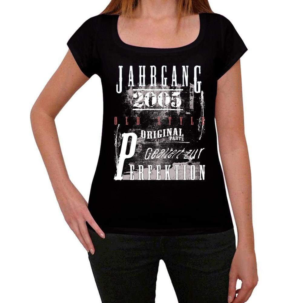 Jahrgang Birthday 2005 Black Womens Short Sleeve Round Neck T-Shirt Gift T-Shirt 00353 - Black / Xs - Casual