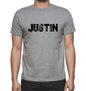 Justin Grey Mens Short Sleeve Round Neck T-Shirt 00018 - Grey / S - Casual