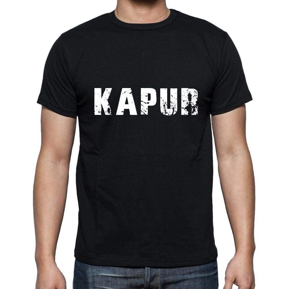 Kapur Mens Short Sleeve Round Neck T-Shirt 5 Letters Black Word 00006 - Casual