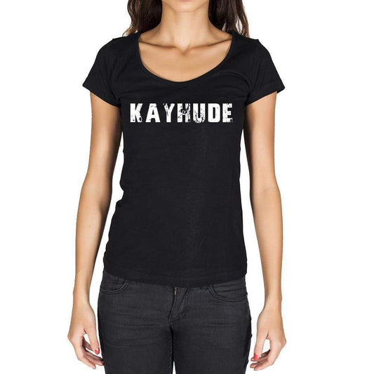 Kayhude German Cities Black Womens Short Sleeve Round Neck T-Shirt 00002 - Casual