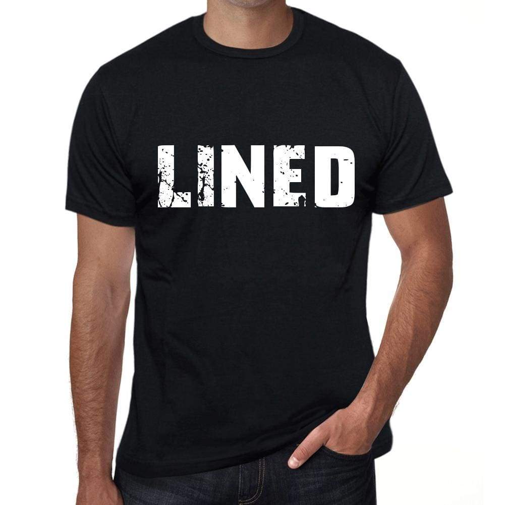 Lined Mens Retro T Shirt Black Birthday Gift 00553 - Black / Xs - Casual