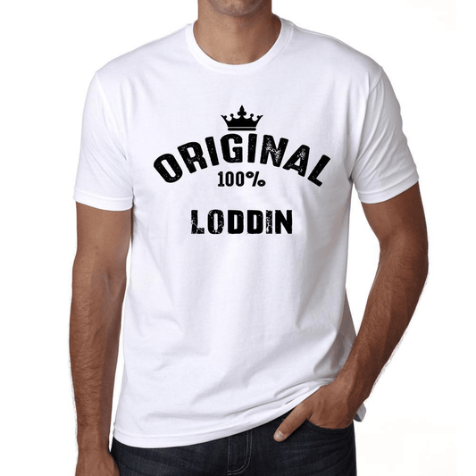 loddin, 100% German city white, <span>Men's</span> <span>Short Sleeve</span> <span>Round Neck</span> T-shirt 00001 - ULTRABASIC