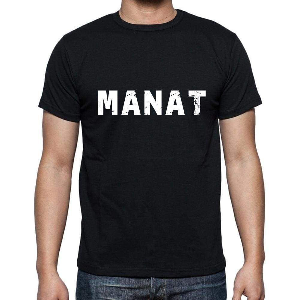 Manat Mens Short Sleeve Round Neck T-Shirt 5 Letters Black Word 00006 - Casual