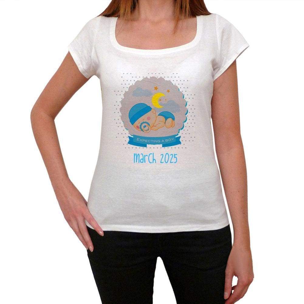 March 2025 Womens Short Sleeve Round Neck T-Shirt - Casual