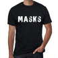 Masks Mens Retro T Shirt Black Birthday Gift 00553 - Black / Xs - Casual