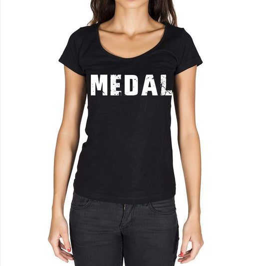 Medal Womens Short Sleeve Round Neck T-Shirt - Casual