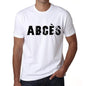 Mens Tee Shirt Vintage T Shirt Abcés X-Small White 00561 - White / Xs - Casual