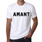 Mens Tee Shirt Vintage T Shirt Amant X-Small White 00561 - White / Xs - Casual