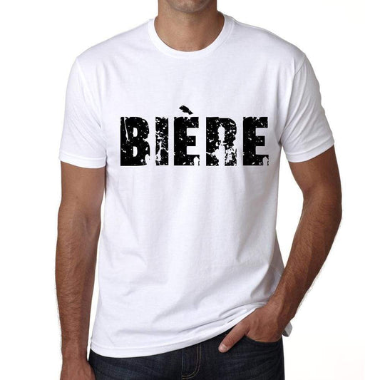 Mens Tee Shirt Vintage T Shirt Biére X-Small White 00561 - White / Xs - Casual