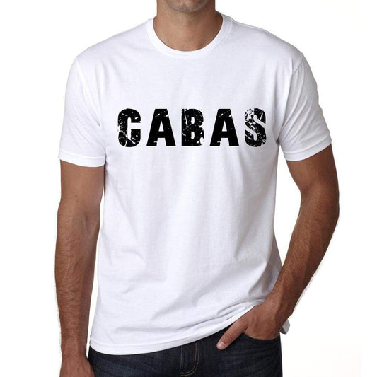 <span>Men's</span> Tee Shirt Vintage T shirt Cabas X-Small White 00561 - ULTRABASIC