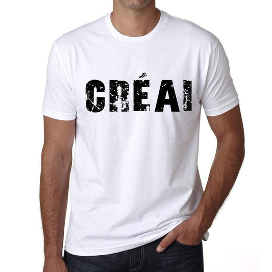 Mens Tee Shirt Vintage T Shirt Créai X-Small White 00561 - White / Xs - Casual