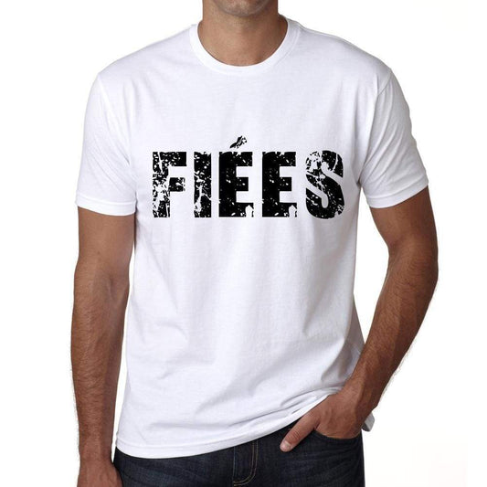 Mens Tee Shirt Vintage T Shirt Fiées X-Small White 00561 - White / Xs - Casual