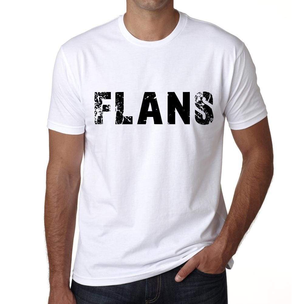 Mens Tee Shirt Vintage T Shirt Flans X-Small White 00561 - White / Xs - Casual