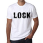 Mens Tee Shirt Vintage T Shirt Lock X-Small White 00560 - White / Xs - Casual
