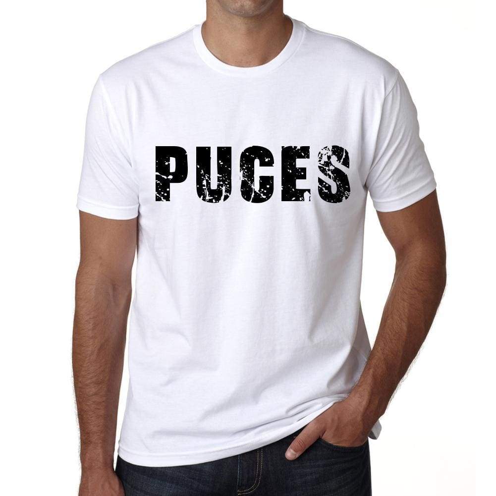 Mens Tee Shirt Vintage T Shirt Puces X-Small White - White / Xs - Casual