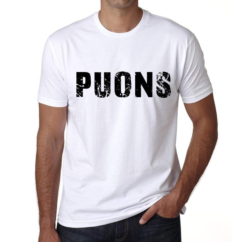 Mens Tee Shirt Vintage T Shirt Puons X-Small White - White / Xs - Casual