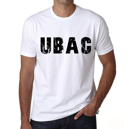 Mens Tee Shirt Vintage T Shirt Ubac X-Small White 00560 - White / Xs - Casual