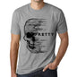 Mens Vintage Tee Shirt Graphic T Shirt Anxiety Skull Pretty Grey Marl - Grey Marl / Xs / Cotton - T-Shirt