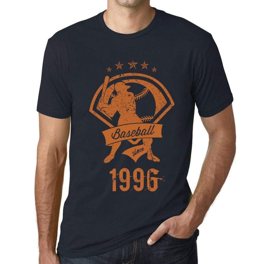 Mens Vintage Tee Shirt Graphic T Shirt Baseball Since 1996 Navy - Navy / Xs / Cotton - T-Shirt