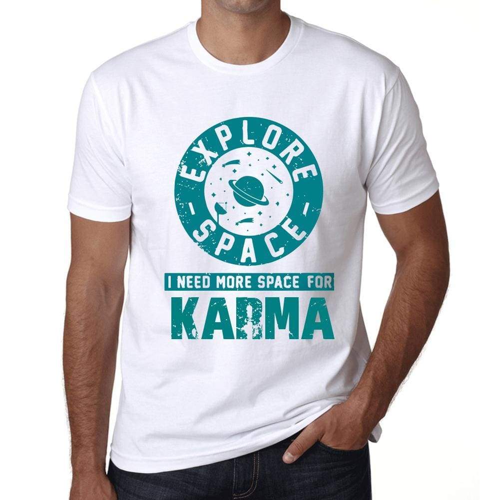 Mens Vintage Tee Shirt Graphic T Shirt I Need More Space For Karma White - White / Xs / Cotton - T-Shirt