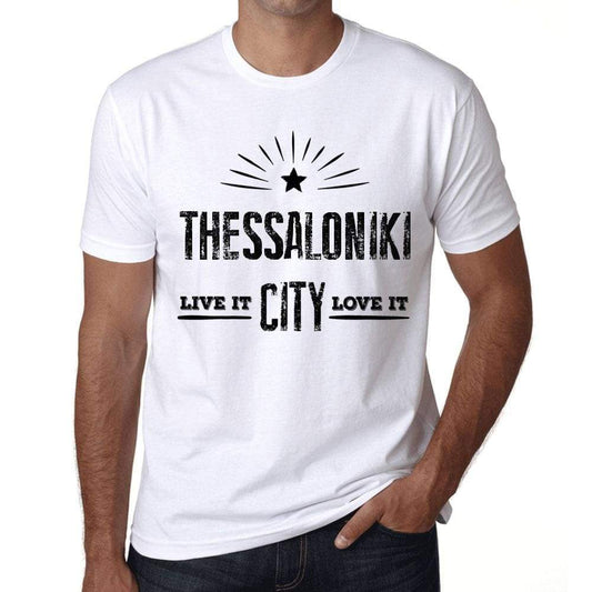 Mens Vintage Tee Shirt Graphic T Shirt Live It Love It Thessaloniki White - White / Xs / Cotton - T-Shirt