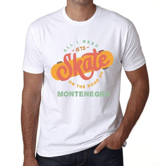 Mens Vintage Tee Shirt Graphic T Shirt Montenegro White - White / Xs / Cotton - T-Shirt