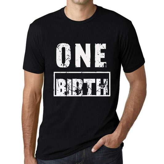 Mens Vintage Tee Shirt Graphic T Shirt One Birth Deep Black - Deep Black / Xs / Cotton - T-Shirt