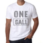 Mens Vintage Tee Shirt Graphic T Shirt One Call White - White / Xs / Cotton - T-Shirt
