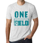 Mens Vintage Tee Shirt Graphic T Shirt One Field Vintage White - Vintage White / Xs / Cotton - T-Shirt