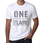 Mens Vintage Tee Shirt Graphic T Shirt One Flame White - White / Xs / Cotton - T-Shirt