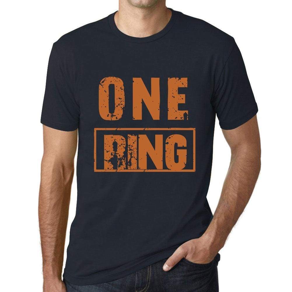 Mens Vintage Tee Shirt Graphic T Shirt One Ring Navy - Navy / Xs / Cotton - T-Shirt