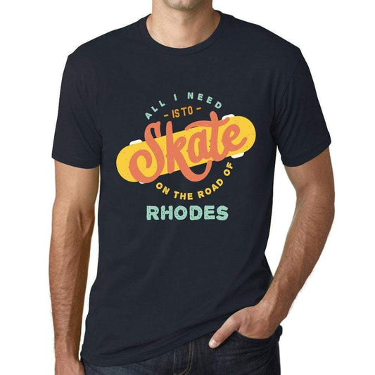 Mens Vintage Tee Shirt Graphic T Shirt Rhodes Navy - Navy / Xs / Cotton - T-Shirt