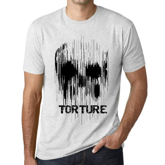Mens Vintage Tee Shirt Graphic T Shirt Skull Torture Vintage White - Vintage White / Xs / Cotton - T-Shirt