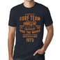 Mens Vintage Tee Shirt Graphic T Shirt Surf Team 1973 Navy - Navy / Xs / Cotton - T-Shirt
