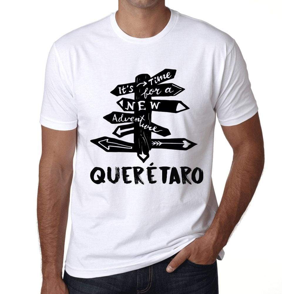 Mens Vintage Tee Shirt Graphic T Shirt Time For New Advantures Querétaro White - White / Xs / Cotton - T-Shirt