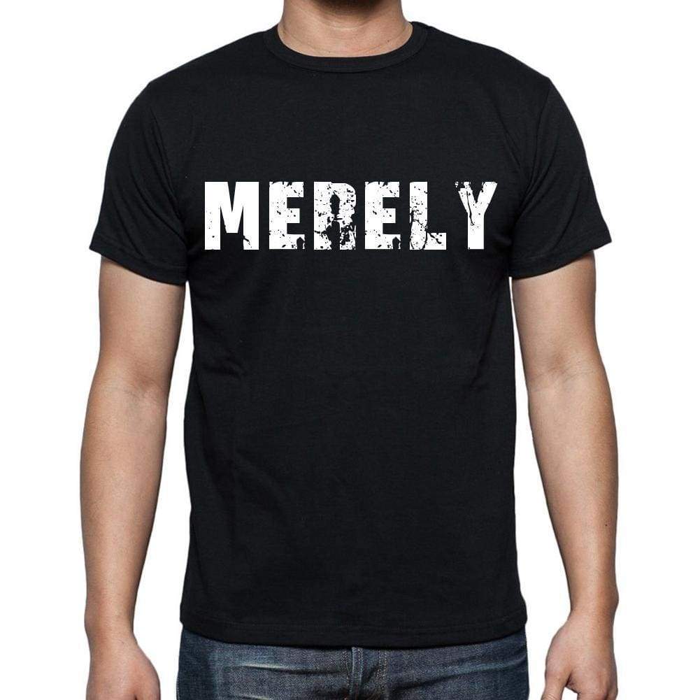 Merely Mens Short Sleeve Round Neck T-Shirt Black T-Shirt En