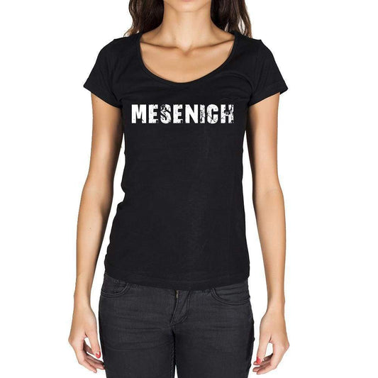 Mesenich German Cities Black Womens Short Sleeve Round Neck T-Shirt 00002 - Casual