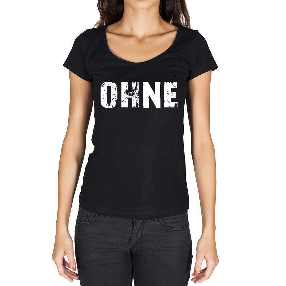 Ohne German Cities Black Womens Short Sleeve Round Neck T-Shirt 00002 - Casual