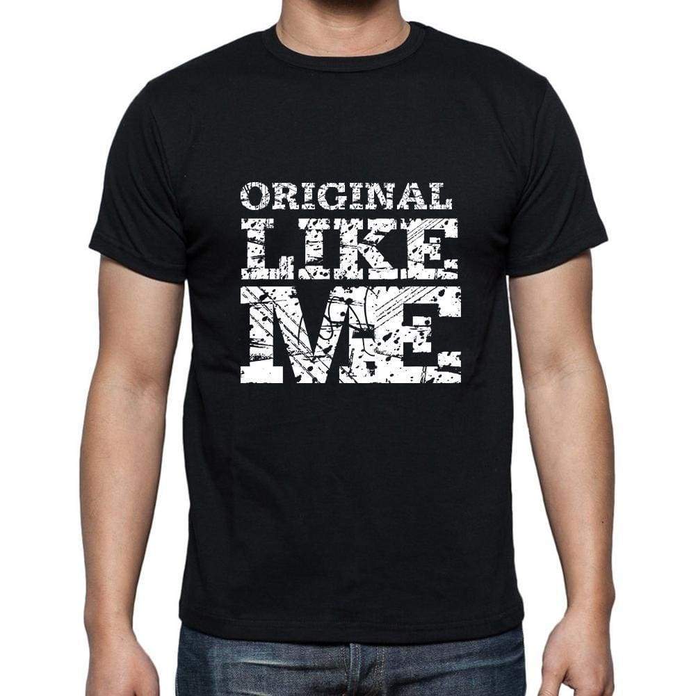 Original Like Me Black Mens Short Sleeve Round Neck T-Shirt 00055 - Black / S - Casual