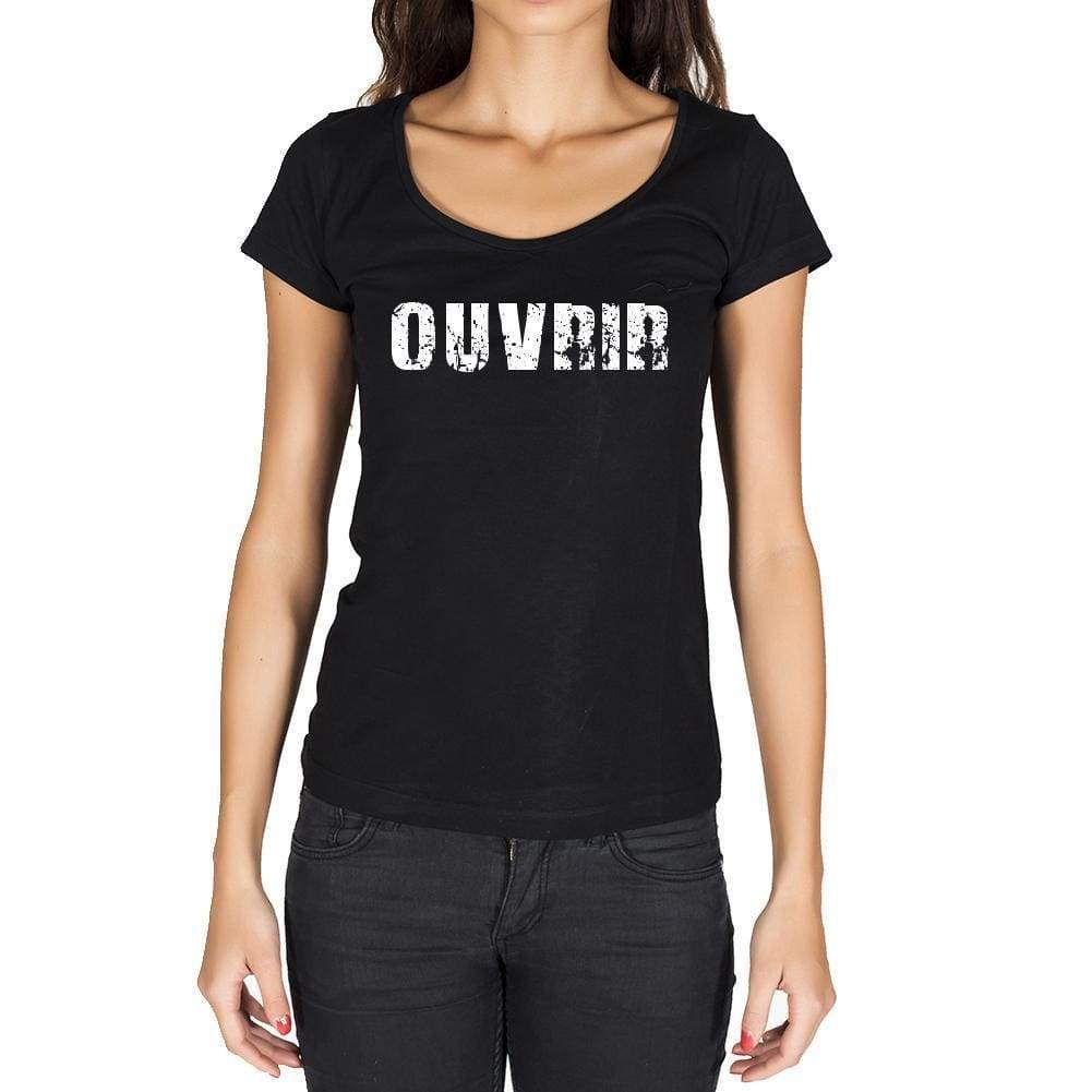 Ouvrir French Dictionary Womens Short Sleeve Round Neck T-Shirt 00010 - Casual