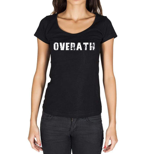 Overath German Cities Black Womens Short Sleeve Round Neck T-Shirt 00002 - Casual