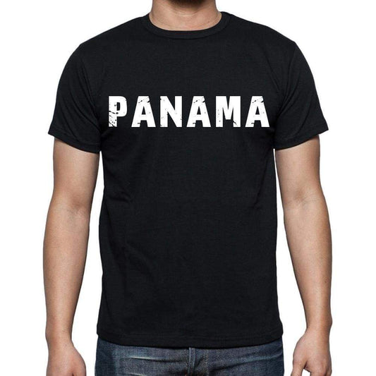 Panama T-Shirt For Men Short Sleeve Round Neck Black T Shirt For Men - T-Shirt